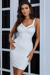 Sasha V-neck Mini Bandage Dress Ins Street